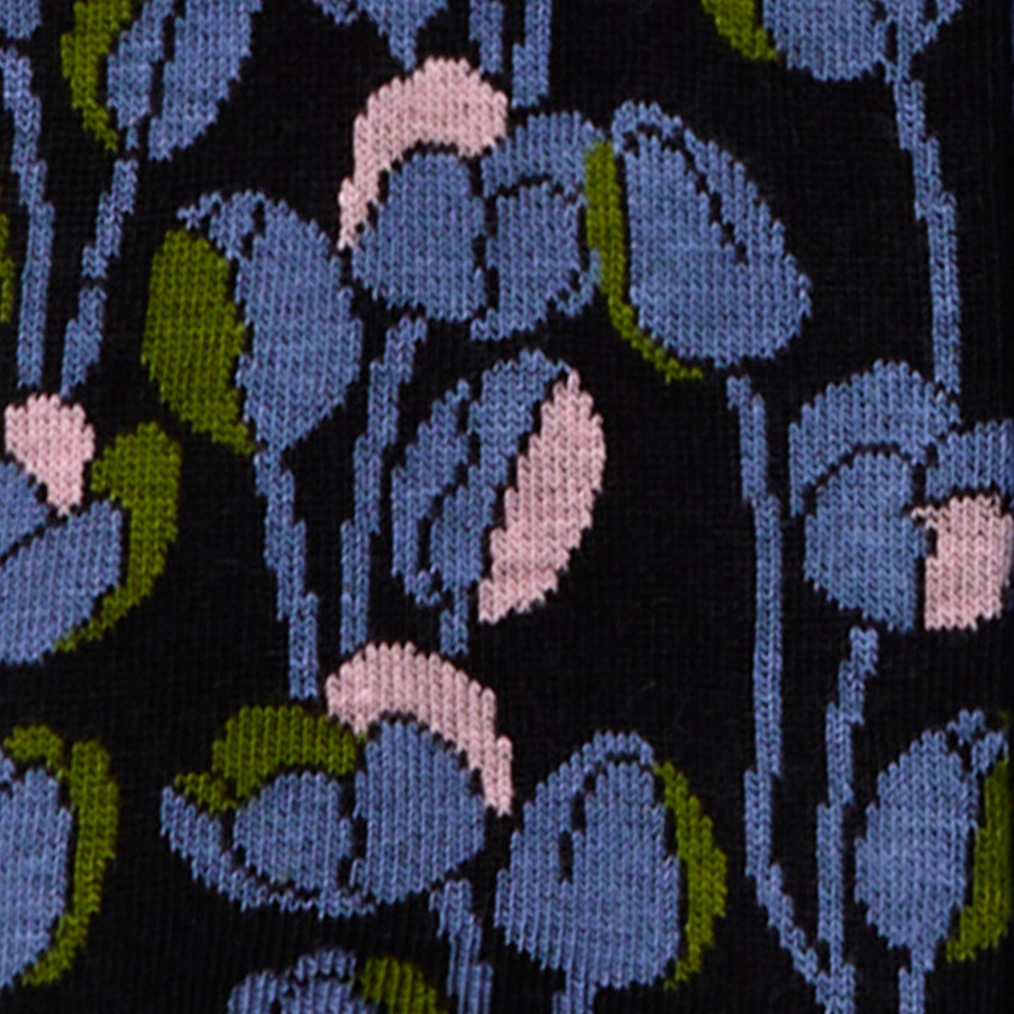 Dettaglio dei calzini con tulipani color nero da donna di Arturo Stories.