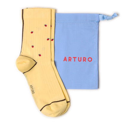 CALZINI ARTURO A COSTINE TUTTI I FRUTTI - GIALLINO