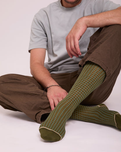 ARTURO MILLERIGHE SOCKS - OLIVE GREEN
