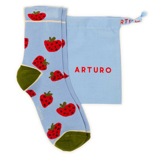 CALZINI ARTURO GUSTO FRAGOLA - LIGHT BLUE