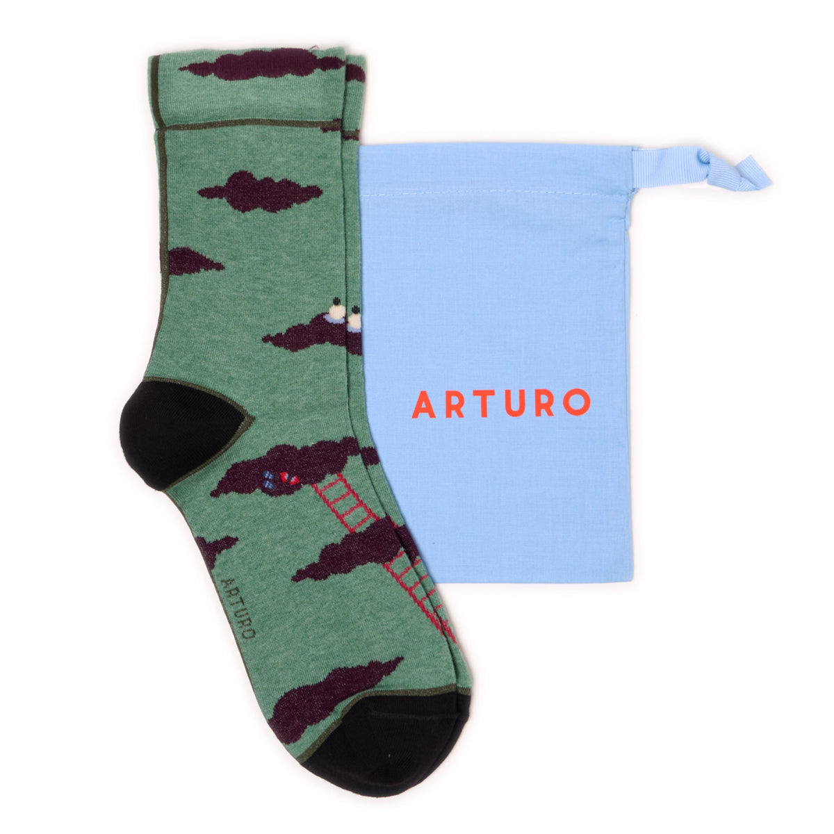 CALZINI ARTURO TRA LE NUVOLE - SMERALDO