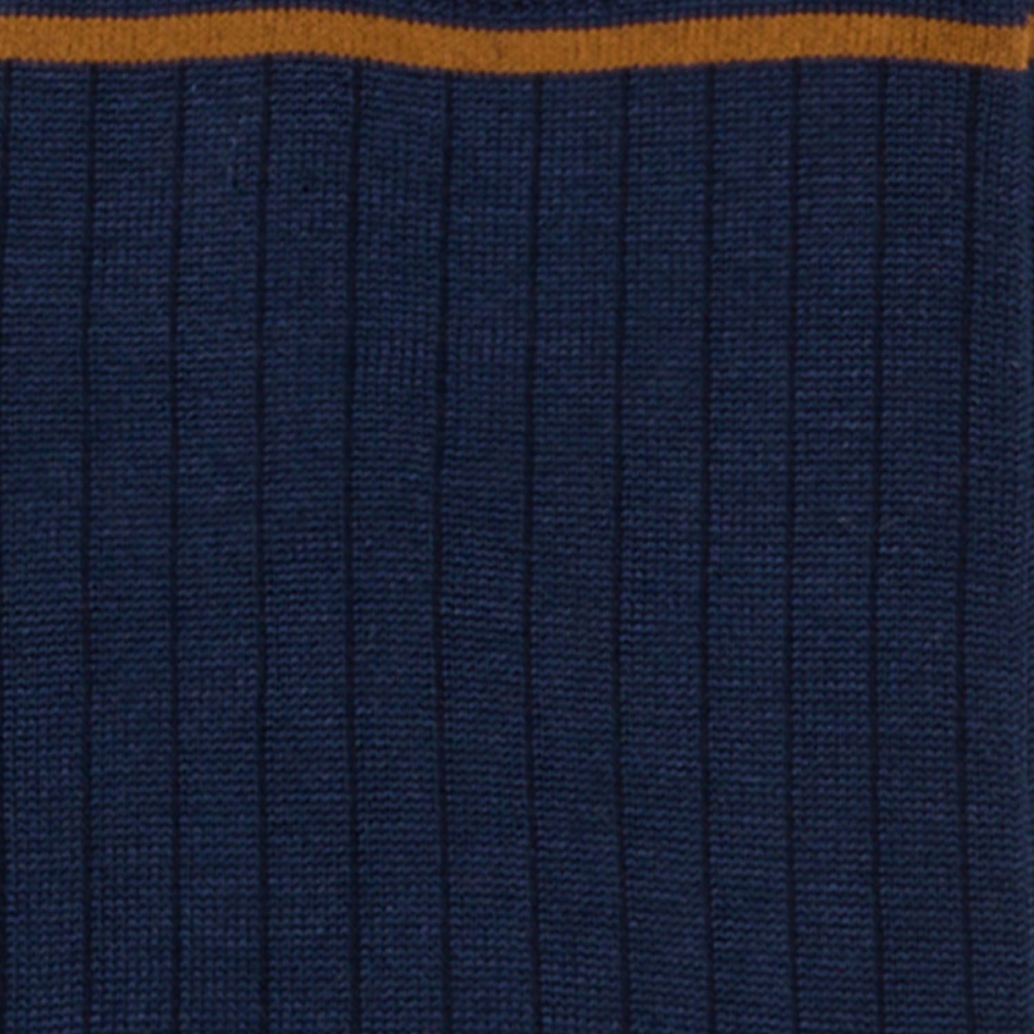 Dettagli dei calzini a costine blu da uomo di Arturo Stories