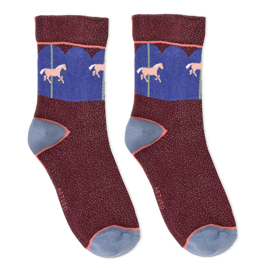 Calzini con fantasia giostra da donna di Arturo Stories.