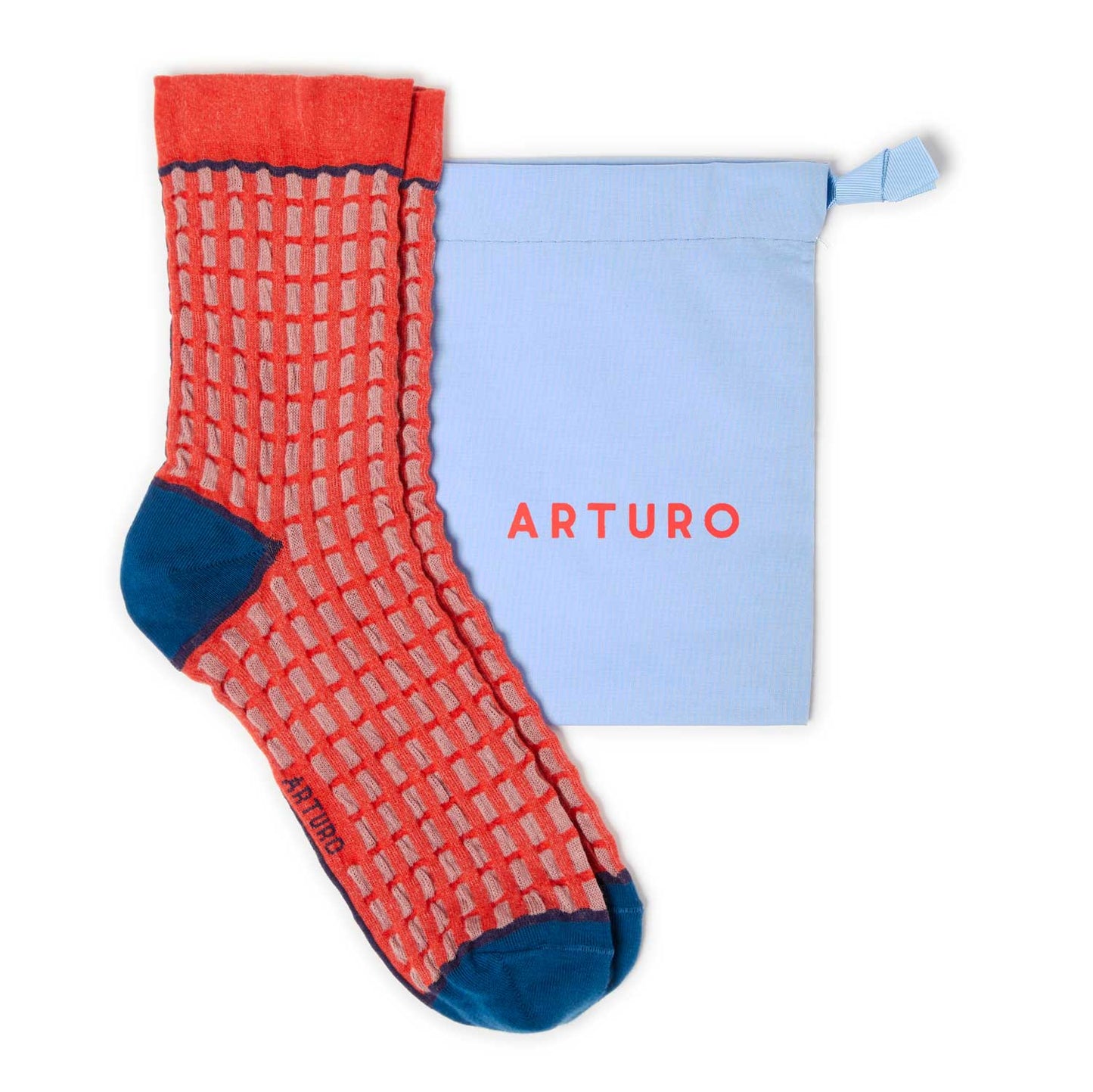 Calzini con groffatura rossi da donna di Arturo Stories.