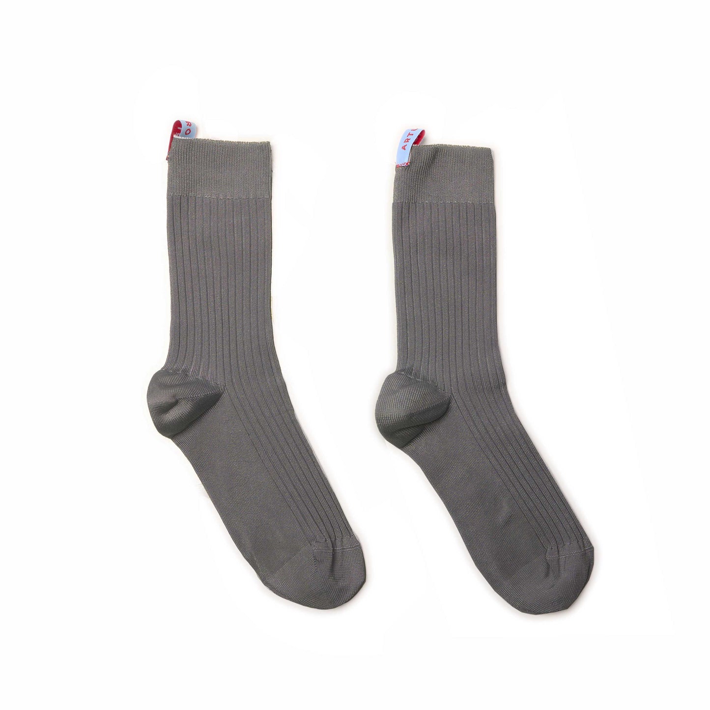 Calzini a costine da donna color grigio di Arturo Stories.