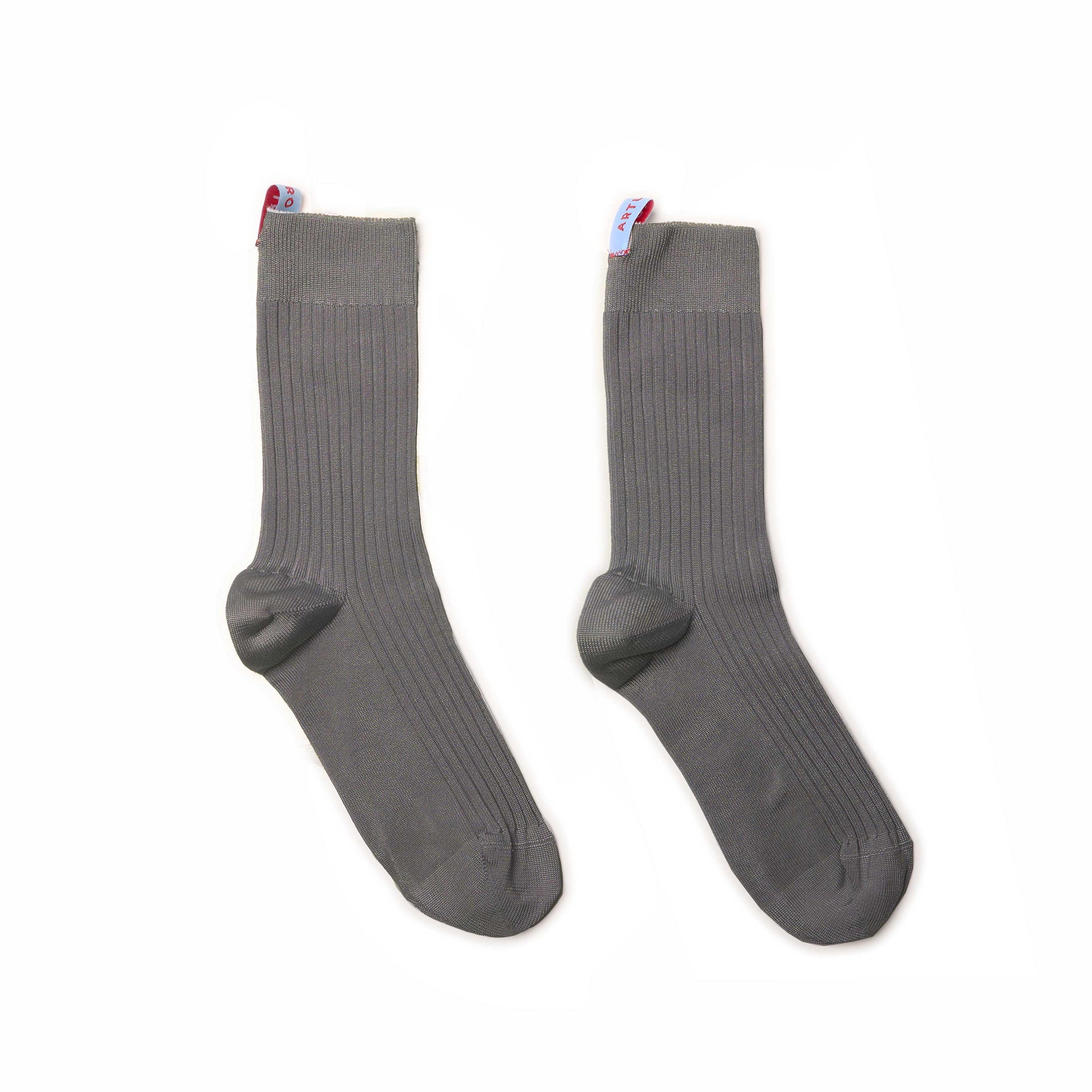 Calzini a costine da donna color grigio di Arturo Stories.