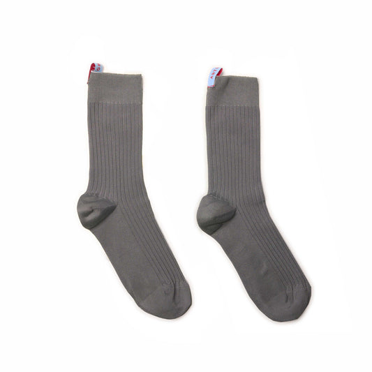 Calzini a costine da donna color grigio di Arturo Stories.