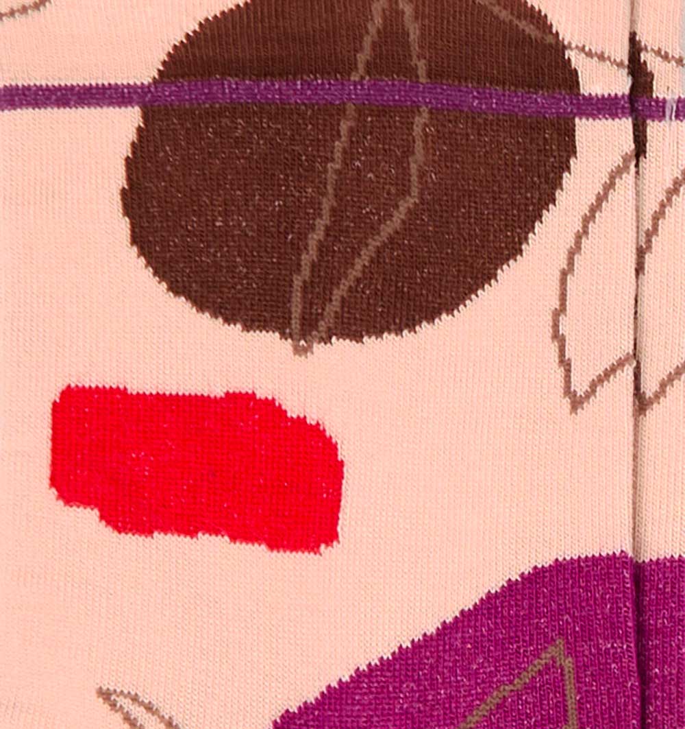 Dettaglio della fantasia dei calzini astratti di Arturo Stories.