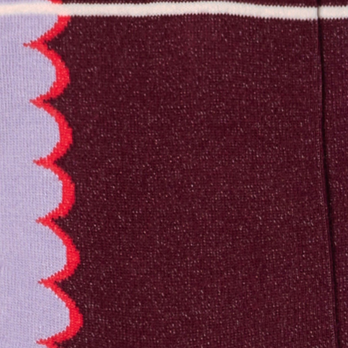 Dettaglio dei calzini smerlati bordeaux da donna di Arturo Stories.