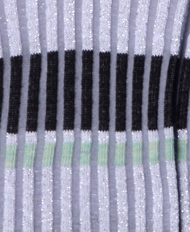 Dettaglio trama calzini "Organetto" menta a righe da donna di Arturo Stories.